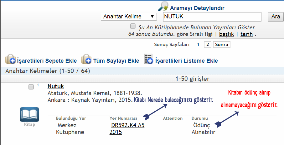 Merkez Kütüphane Harflere Göre Kitap Dağılımı